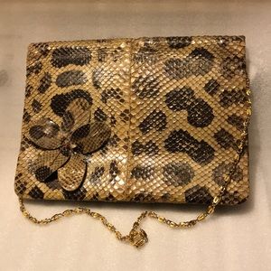 Judith Leiber Python skin bag